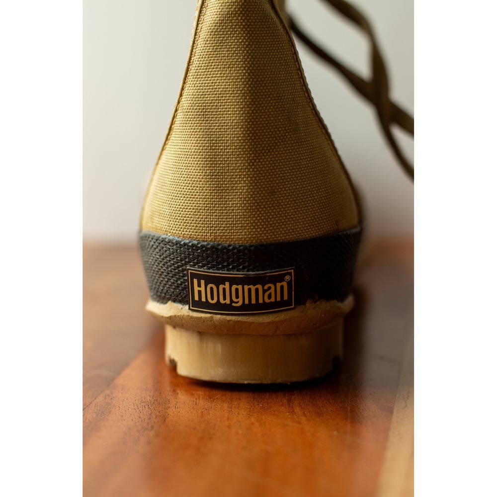 Vtg Hodgman Lakestream Canvas Wading Boots Style 19202 Mens Size 12 Lug Sole - Picture 3 of 8